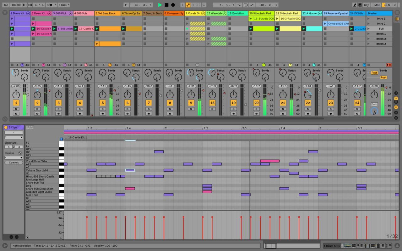 zelf muziek maken met muziek programma Ableton live 10