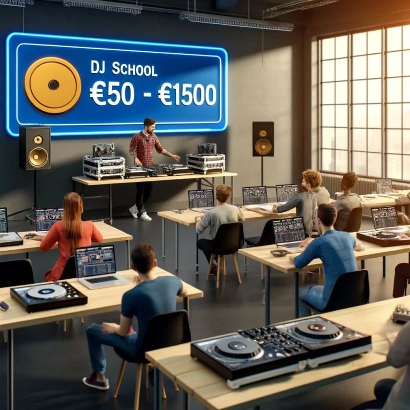 afbeelding van hoeveel een dj cursus kost in een dj school